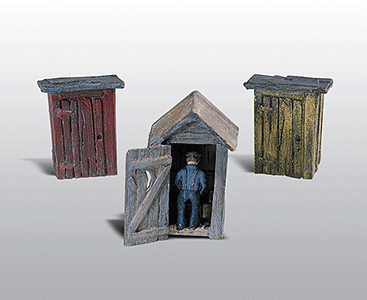 Outhouses with man